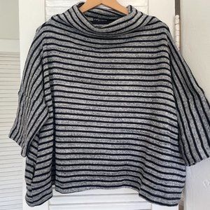Meg Striped Cowl Neck Sweater